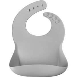 Слюнявчик MinikOiOi Basics-Bib силіконовий 100 (Powder Grey) (101020054)