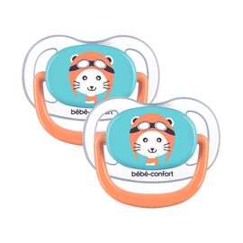 Пустушка Bebe Confort Physio Air, 2 шт, 18/36 міс (синя з помаранчевим) (3104201790)