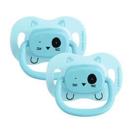 Пустушка Bebe Confort реверсивна 2 шт 18/36 Minimalistic Animals синя (3104202030)