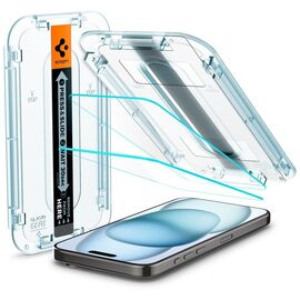 Стекло защитное Spigen Apple iPhone 15 EZ FIT tR(2 Pack) (AGL06903)