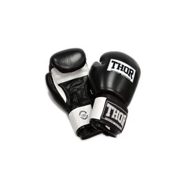 Боксерские перчатки Thor Sparring PU-шкіра 10oz Чорно-білі (558(PU) BLK/WH 10 oz.)