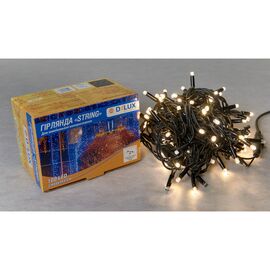 Гирлянда Delux наружная STRING 100 LED 10m (2*5m) белый/черный IP44 EN (90020905)