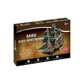 Пазл Cubic Fun 3D Корабль Месть Королевы Анны серия мини (S3031h)