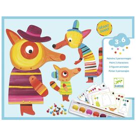 Набір для творчості Djeco Сімейка лисиць розфарбовування (DJ09897)