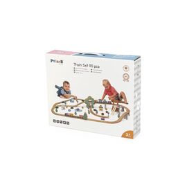 Железная дорога Viga Toys деревянная PolarB 90 элементов (44067)