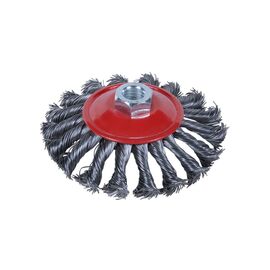Щетка для электроинструмента Sigma проволочная конусообразная 125мм М14x2мм стальная витая 9024121 (9024121)