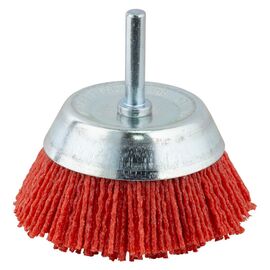 Щетка для электроинструмента Sigma проволочная чашеобразная 75мм хвостовик O6мм нейлоновая 9015471 (9015471)