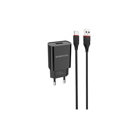 Зарядний пристрій BOROFONE BA20A Sharp charger set(Lightning) Black (BA20ACB)
