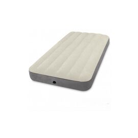 Матрац надувний Intex Dura-Beam велюр 99 x 191 x 25 см Бежевий (Intex 64101)