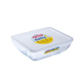 Форма для випікання Pyrex Daily з кришкою прямокутна 25 х 20 см 2.25 л (343P000/3646)