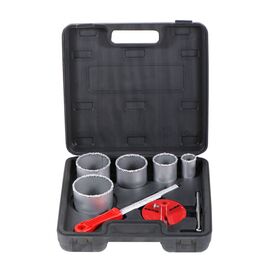 Коронка Sigma з вольфрамовим напиленням 33, 53, 67, 73, 83 мм, основа зі свердлом, кейс (1512081)