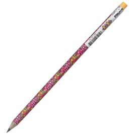 Карандаш графитный ZiBi FLOWERS, HB, with eraser, tube (ZB.2300)