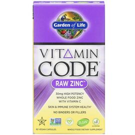Витаминно-минеральный комплекс Garden of Life Сырой Цинк, RAW Zinc, 60 веганских капсул (GOL-11652)