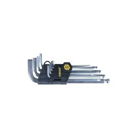 Ключ Sigma набор шестигранных 9шт 1.5-10мм CrV, короткие шар (4022111)