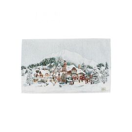 Серветка на стіл Прованс гобеленова з велюром Зимове місто 30х50 см (4823093450479)
