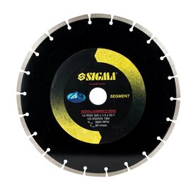 Круг отрезной Sigma алмазный HQ сегментный 300x3.2мм, 5600об/мин (193300z)