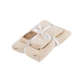 Полотенце Ardesto набор махровых Lotus 2 шт 50х90 см индиго, 70х140см, 100% хлопок, айвори (ART2357IV)