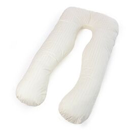 Подушка MirSon для беременных и отдыха Satin Stripe №8025 U-образная Soft Yellow (2200006178637)