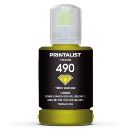 Чернила Printalist Canon GI-490 для G1400/G2400/G3400 140г Yellow (PL490Y)