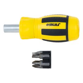 Отвертка Sigma с реверсом MINI c битами 6шт CrV (4001811)