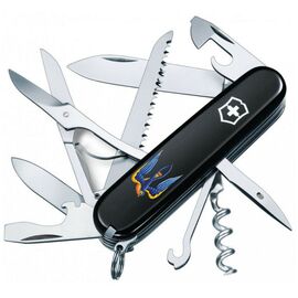 Нож Victorinox Huntsman Ukraine 91 мм Чорний Тризуб-Ластівка (1.3713.3_T1230u)
