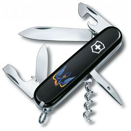 Нож Victorinox Spartan Ukraine 91 мм Чорний Тризуб-Ластівка (1.3603.3_T1230u)