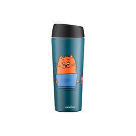 Термочашка Ardesto Coffee Тime Red Cat 450 мл Синя (AR2645CG)