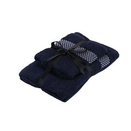 Рушник Ardesto набір махрових Holiday 2 шт 50х90см, 70х140см, 100% бавовна, індиго (ART2557IN)