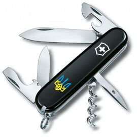 Ніж Victorinox Spartan Ukraine 91 мм Чорний Тризуб синьо-жовтий (1.3603.3_T0016u)