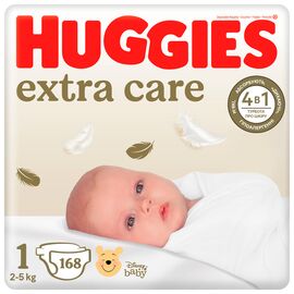 Подгузники Huggies Extra Care 1 (2-5 кг) M-Pack 168 шт (5029054234747/5029053549620)