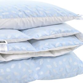 Одеяло MirSon Набор пуховый №2124 Bio-Blue Зима 70% пух одеяло 172х205 + подушка 50х70 мягкая (2200003023800)