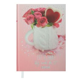 Тижневик Buromax датований 2024 ROMANTIC, А5 рожевий (BM.2170-10)