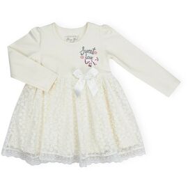 Платье Breeze с кружевной юбкой (10548-98G-beige)