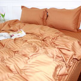 Постельное белье MirSon Satin Stripe 30-0005Brown 160х220 Семейный (2200005249079)