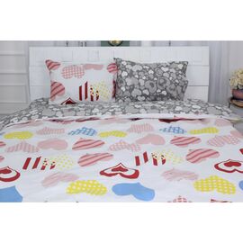 Постельное белье MirSon Бязь Ranforce Elite 17-0532 Bright hearts 2х160х220 (2200004733616)
