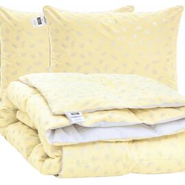 Одеяло MirSon Набор пуховый №2121 Bio-Beige Зима 70% пух одеяло 200х220 + подушки 50х70 2 шт средние (2200003023695)