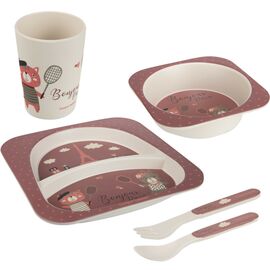 Набор детской посуды Canpol babies BONJOUR PARIS посуды 5 эл. красный (9/227_red)