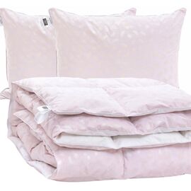 Одеяло MirSon Набор пуховый №2115 Bio-Pink Зима 90% пух одеяло 220х240 + подушки 50х70 2 шт средние (2200003023466)