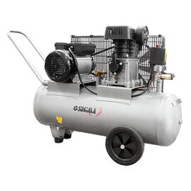 Компрессор Sigma двухцилиндровый ременной 2.5кВт 335л/мин 10бар 50л (2 крана) (7044121)