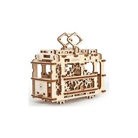 Конструктор Ugears механический Трамвай с рельсами (70008)