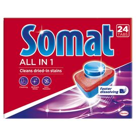 Таблетки для посудомоечных машин Somat All in 1 24 шт (9000101347814)