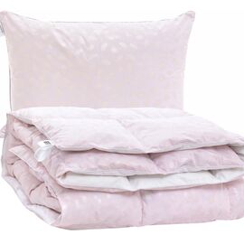 Одеяло MirSon Набор пуховый №2114 Bio-Pink Зима 90% пух одеяло 155х215 + подушка 50х70 средняя (2200003023398)