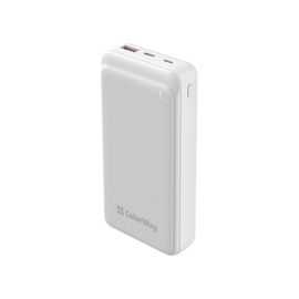 Батарея універсальна ColorWay 20 000 mAh Slim PD/20W, QC/3.0 USB-C/Micro-USB/USB-A White (CW-PB200LPG3WT-PD)