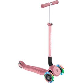 Самокат Globber Primo Foldable Plus Lights пастельно-розовый (439-210)