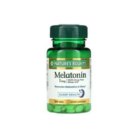 Аминокислота Nature's Bounty Мелатонин, 1 мг, Melatonin, 180 таблеток (NRT02832)