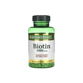 Витамин Nature's Bounty Биотин быстрого высвобождения, 5000 мкг, Biotin, 150 гелевых (NRT-29619)