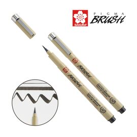 Лайнер Sakura кисть PIGMA Brush, Черный (084511352087)