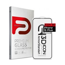 Стекло защитное Armorstandart Icon 3D Apple iPhone 15 Plus Black (ARM68214)