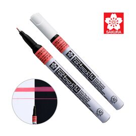Маркер Sakura Pen-Touch Красный, флуоресцентный, тонкий (EXTRA FINE) 0.7мм (084511322677)