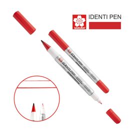 Маркер Sakura перманентный IDENTI PEN, двусторонний, 0,4/1 мм, Красный (084511362598)